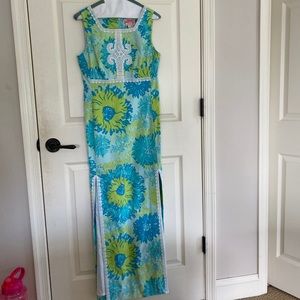 Vintage Floral structured maxi dress